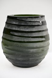 Montaage 2005 Modern Green Glass Vase / Decorative Piece