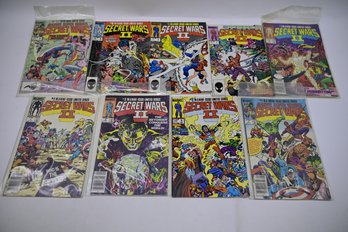 Lot Of 9 Secret Wars II Marvel Comic Books C2