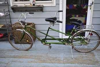 Rare: Antique Schwinn Double Rider 5 Speed Deluxe Green Bicycle Twinn