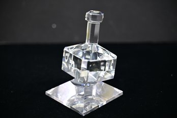 Stunning Crystal Dreidel With Stand