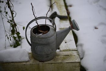 Vintage Metal Watering Can/flower Pot