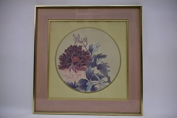 Floral Painting With Asian Signature/stamp