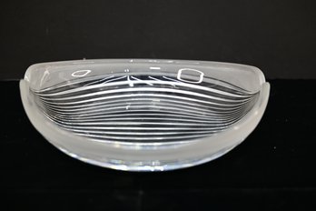 Beautiful Modern Thick Clear Glass Bowl / Dish / Centerpiece
