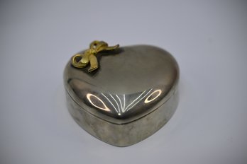 Silver Plated Heart Music Box, Made In Hong Kong