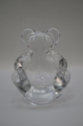 French Crystal Cub Candy Dish By Art Vannes