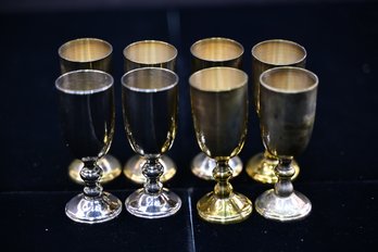 Set Of 8 W&S Blackinton Company Metal Goblets