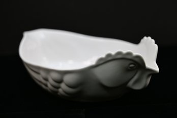White Revol La Porcelaine Rooster Form Centerpiece / Server / Bowl