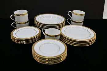 Nikko Gold Filigree Fine China Set, 5 Person, 25 Pcs Total