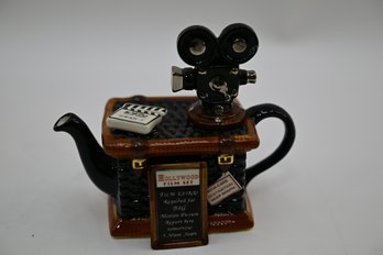 English Tony Carter Ceramic 'Hollywood' Teapot - Signed To Underside