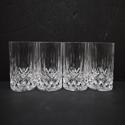 Set Of 4 Cut Crystal Glass Rock Glasses