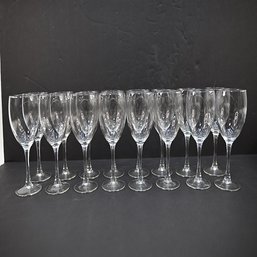 Lost Of 16 Clear Glass Wine/champagne Glasses