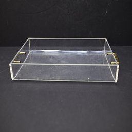 Vintage Plastic Serving Tray With Handles