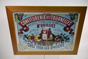 Framed Vintage French Confiturerie Des Tournelles Advertising Print
