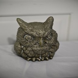 Heavy Metal Owl Figurine