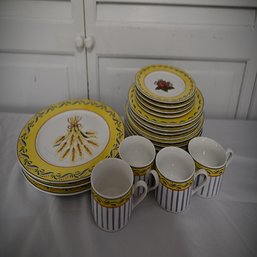 Claire Murray Sakura Porcelain Dish Set, 19pcs, 4 Person Set