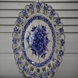 Blue & White Ceramic Decor Platter