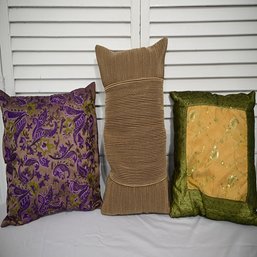 Lot Of 3 Decorative Pillows * See Description*