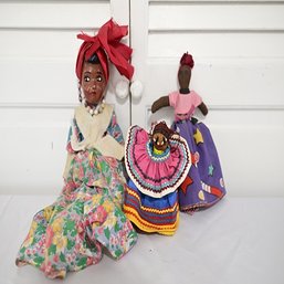 Lot Of 3 African Dolls