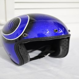 Fulmer V2 Blue Flame Motorcycle Helmet, Size Medium