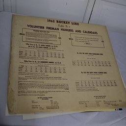 Large Vintage Lot Of Sample 1962 Calendars C1