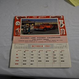 Fire Safety 1961 Calendars C6