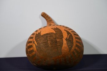 Hand Carved African Design Squash