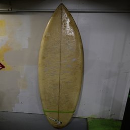 Who's Ready To Rip-Tan Colored Fiberglass Surfboard