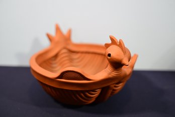 Claw Bowl Shaped Like A Rooster *tail Chipped*