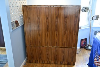 Mid Century Modern Solid Wood Media Cabinet WPull Out Draws