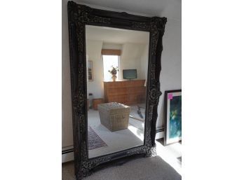 LARGE BEDROOM MIRROR, TALL STANDING WOOD FRAME MIRROR, 41X68 INCHES