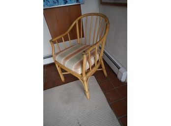 BAMBOO STYLE CHAIR WITH STRIPE CUSHION