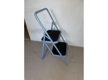 FOLDING 2 STEP BLUE LADDER