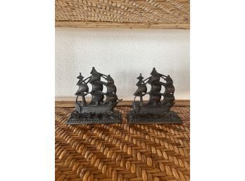 BRONMET METAL SHIP BOOKEND, READ INFO!