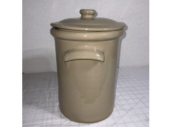 PEARSONS OF CHESTERFEILD HEAVY CERAMIC TALL JAR WITH LID MADE IN ENGLAND