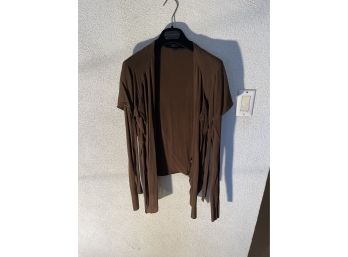 URBAN ZEN BROWN LONG SLEEVE SHIRT SIZE L RETAIL OVER $700