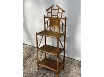 3 TIER BAMBOO RETTAN STYLE BAKERS RACK