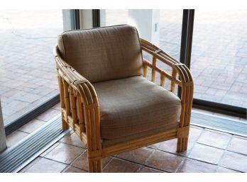 BAMBOO STYLE CLUB CHAIR WITH CUSHION!