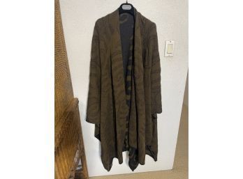 RARE! URBAN ZEN LONG BLACK AND BROWN SWEATER, SIZE 0S RETAIL OVER $1000