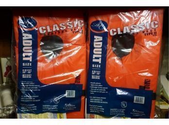 BRAND NEW OLD STOCK LOT OF 2 NEW CLASSIC BUOYANT VEST