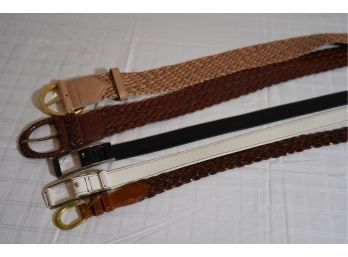 LOT OF 5 WOMEN'S BELTS, INCLUDING COACH!