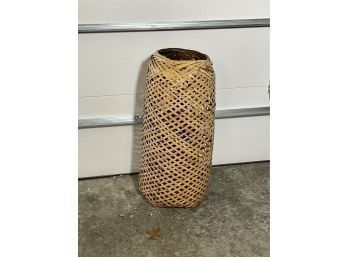 TALL WICKER BASKET, 32IN HEIGHT