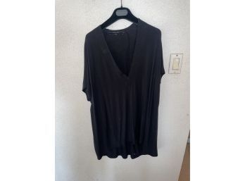 URBAN ZEN V NECK BLACK SHIRT SIZE L, RETAIL OVER $ 700