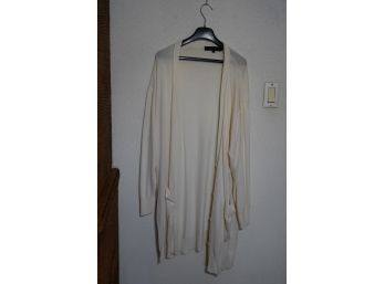 URBAN ZEN LONG WHITE SWEATER, SIZE SM, RETAIL OVER $500