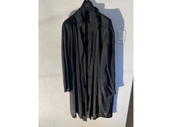 RARE! URBAN ZEN LONG BLACK JACKET SIZE L RETAIL OVER $1000