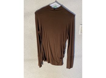 URBAN ZEN BROWN LONG SLEEVE SHIRT SIZE L RETAIL OVER $800