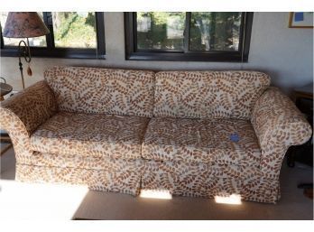 VINTAGE CUSTOM LEAFS PATTERN SOFA!!