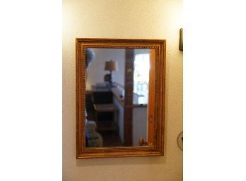 SMALL HANGING WOOD BATHROOM MIRROR, 18X24 INCHES