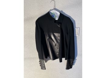 DONNA KARAN LONG SLEEVE BLACK SHIRT