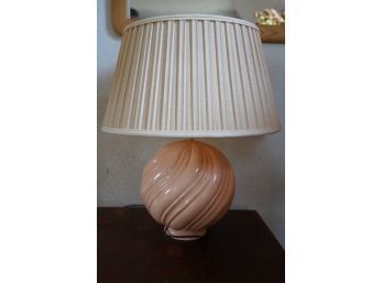 VINTAGE ART DECO 1990'S LAMP WITH SHADE,  21IN HEIGHT