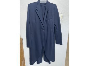 RARE! URBAN ZEN NAVY BLUE LONG JACKET SIZE XL, RETAIL OVER $1200